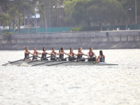Brenda (third from left) and her College Women's Rowing Team teammates at the 15th CUHK Intercollegiate Rowing Championships